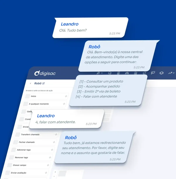 Robô de atendimento Digisac