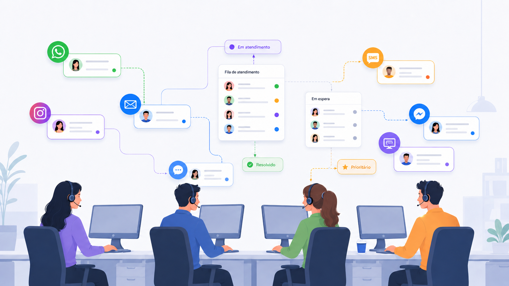 Atendimento multicanal: como integrar WhatsApp, Instagram, e-mail e outros canais