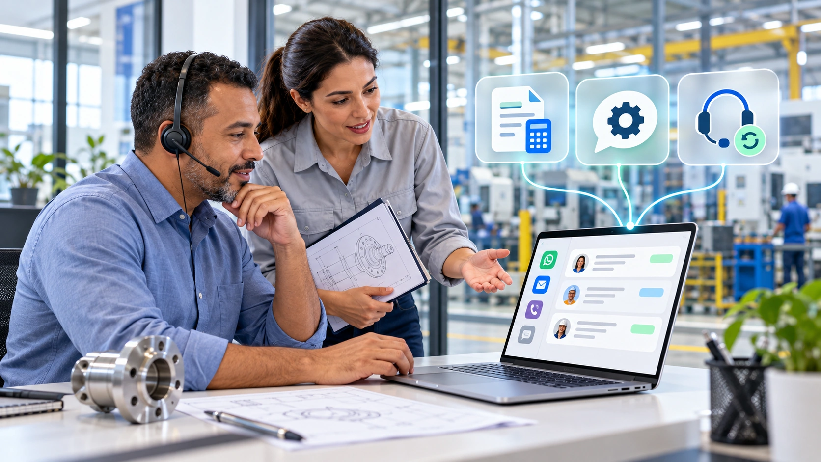 Como centralizar cotações, dúvidas técnicas e pós-venda em uma operação industrial multicanal