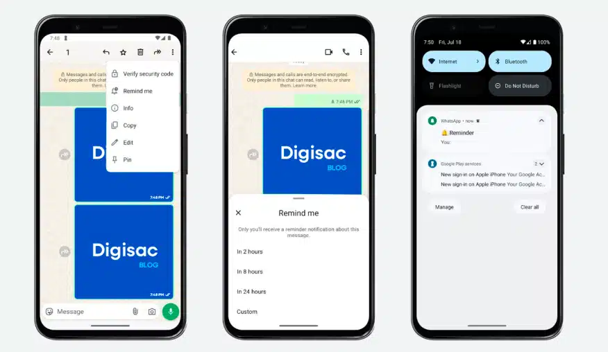 lembrete de mensagens whatsapp