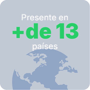 Presente en + de 13 países