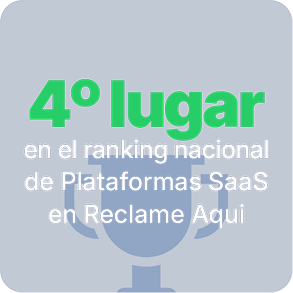 4º lugar en el ranking nacional de Plataformas SaaS en Reclame Aqui