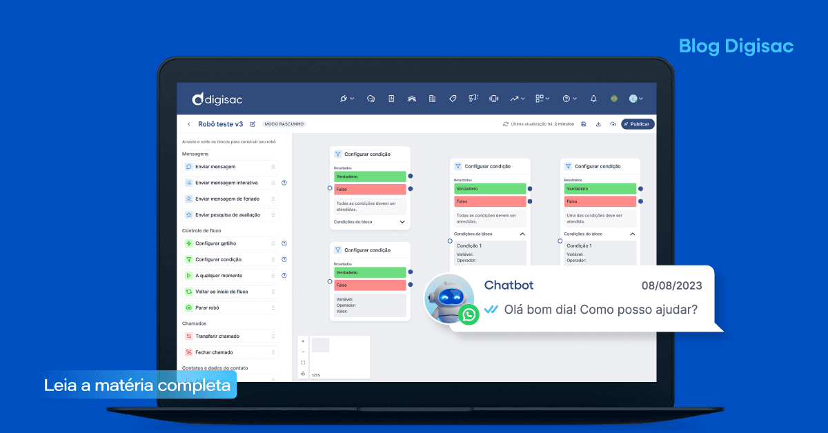 Novo chatbot Digisac: Mais autonomia e eficiência