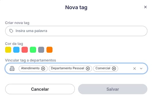 plataforma de atendimento whatsapp: uso de tags